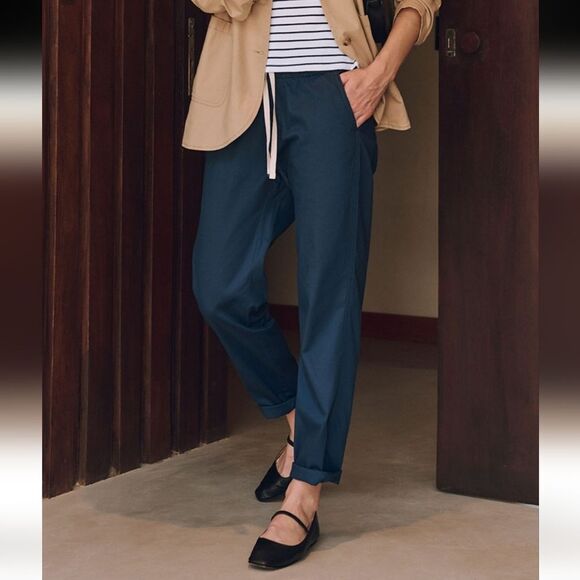 Pact Pants - Pact Daily Twill Pants Organic Cotton Womens  Navy Blue Size XXXL New